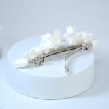 Porcelain White Flower Blossom Bridal Hair Clip, Bridal Hair Accessories, Bridesmaid Gift, Wedding Hair Accessory, Bridal Large Hair Clip