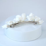 Porcelain White Flower Blossom Bridal Hair Clip, Bridal Hair Accessories, Bridesmaid Gift, Wedding Hair Accessory, Bridal Large Hair Clip