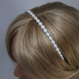 Natural Freshwater White Pearl Dainty Headband, Bridal Hair Vine, Delicate Headband, Hair accessories.
