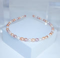Natural Freshwater White Purple Pearl Dainty Headband, Bridal Hair Vine, Delicate Headband, Hair accessories.
