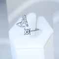 Crystal A Alphabet Statement Ring, Promise Ring For a Friend, Friendship ring.