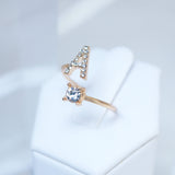Crystal A Alphabet Statement Ring, Promise Ring For a Friend, Friendship ring.