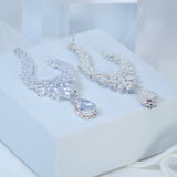 Cubic Zirconia Shimmering Drop Crystal/Diamond Earrings, Long Bridal Earrings, Crystal Bridal Earrings, Statement Earrings Cz