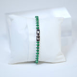 Swarovski Crystal Green Dainty Elegant Necklace set, Gift for her, Bridesmaid Proposal, Valentines