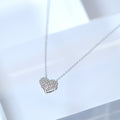 CZ Dainty Shimmering Heart Necklace , Wedding Necklace, Bride to be, Valentine's Day Gift For Her, Galentine's Day, Statement Necklace Cz