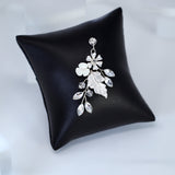Swarovski Crystal Dainty Floral Dream Rhinestone Earrings, Long Bridal Jewelry Bridal Earrings Crystal Bridal Earrings Statement Earrings Cz