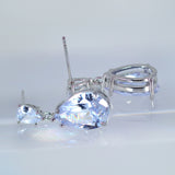 Diamond Drop Earrings, Crystal Earrings, Long Bridal Jewelry, Bridal Earrings, Crystal Bridal Earrings, Statement Earrings Cz