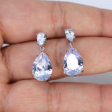 Diamond Drop Earrings, Crystal Earrings, Long Bridal Jewelry, Bridal Earrings, Crystal Bridal Earrings, Statement Earrings Cz