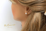 Natural Freshwater Pearl Stud Earrings, Wedding Earrings, Bride Stud Earrings, Dainty Earrings, Pearl stud earrings