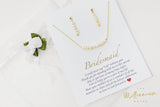 Natural Freshwater Pearls Bridesmaid Jewelry, Pearl Bridesmaid Earrings And Necklace, Crystal Earrings, Maid Of Honor Gift