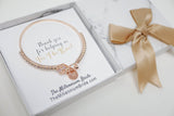 Personalized Bridesmaid Gift, Bridesmaid Proposal, Bridesmaid Initial Bracelet, Bridesmaid Gift Box, Will You Be My Bridesmaid, Tie the Knot