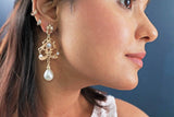 Retro Luxury Lightweight Bridal Earrings, Wedding Earrings, Statement Earrings