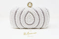 Silver Pearl Crystal Wedding Bag, Statement Bag, Evening Clutch, Bridal Clutch, Bridal Bag, Cross Body Bag