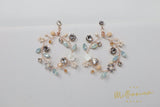 Swarovski Ceramic White Flower Opal Crystal, Long Bridal Jewelry Bridal Earrings Crystal Bridal Earrings Statement Earrings Cz
