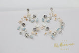 Swarovski Ceramic White Flower Opal Crystal, Long Bridal Jewelry Bridal Earrings Crystal Bridal Earrings Statement Earrings Cz