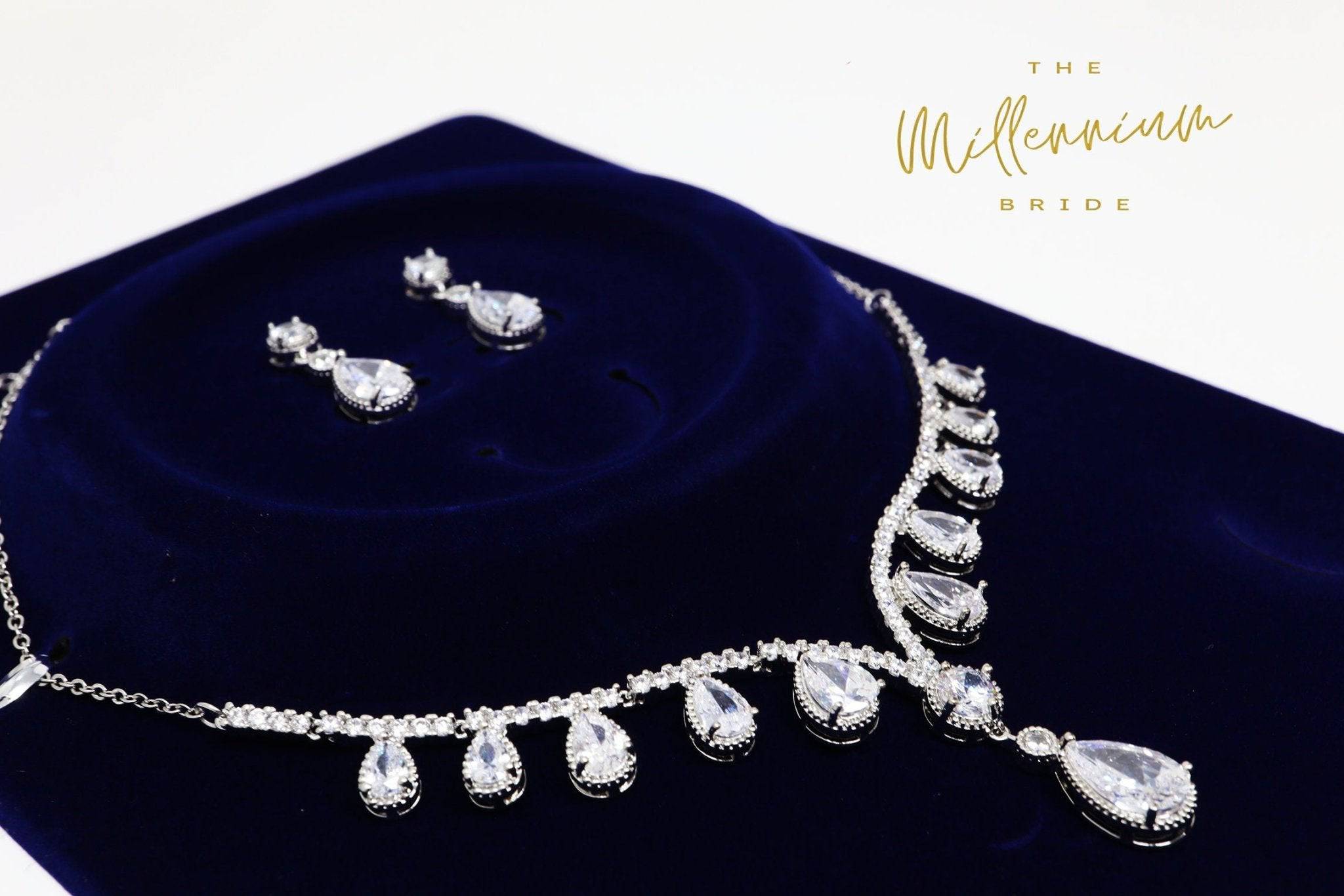 Dainty Round Diamond Necklace, Elegant Necklace for Women, 925 Sterlin –  Adina Stone Jewelry