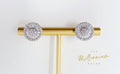 Swarovski Crystal Floral Circle stud Earrings, Bridal Jewelry, Bridal Stud Earrings, Crystal Bridal Earrings, Statement Earrings Cz