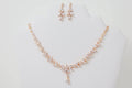 Swarovski Crystal Luxury Flower Diamond/Crystal Necklace, Bridal Necklace Set, Bridal Jewelry, Statement Necklace