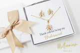 Swarovski Crystal vine leaves Bridesmaid Jewelry, Bridesmaid Earrings And Necklace, Crystal Earrings, Maid Of Honor Gift Cz