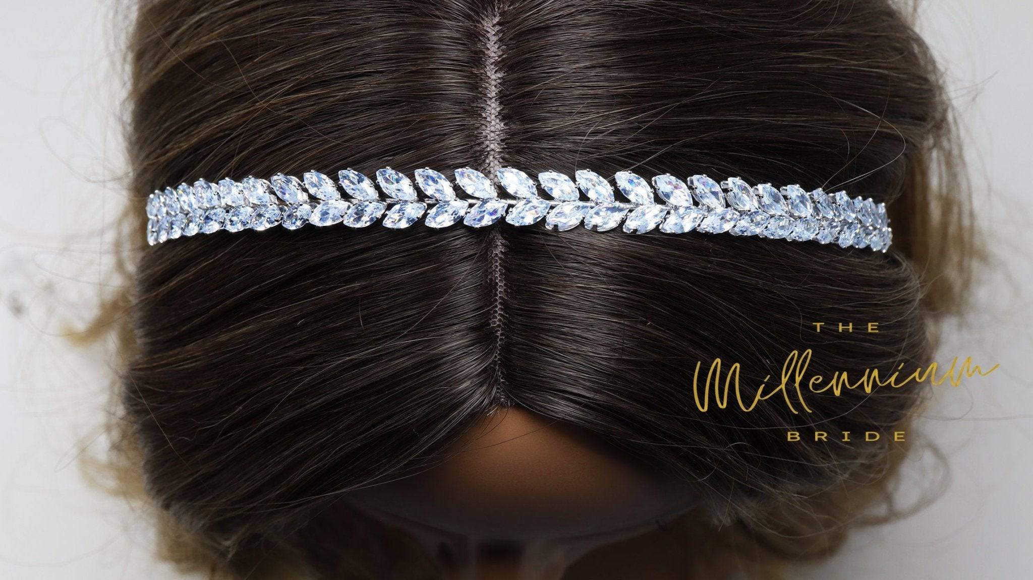 Amazon.com : GAODESI Wedding Headband Bridal Hair Pieces Rhinestone Hair  Accessories for Brides : Beauty & Personal Care