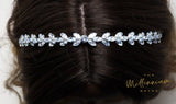 Swarovski Crystals Dainty Vine Three Leaves , Hair Vine Headband, Bridal Hair Vine, Delicate Headband, Hair accessories.