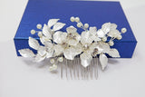 Swarovski Crystals Floral Vine Leaves Bridal Hair Comb,Bridal Hair Piece, Bridal Hair Accessories, Wedding Hair Accessory, Bridal Hair Comb.
