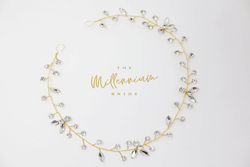 Swarovski Crystals Leaves Wedding Hair Vine, Pearl Bridal Hair Vine, Rhinestone Headband, Delicate Headband, Statement hair accessories.