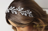 Swarovski Crystals Vine Leaves Headpiece, Hair Vine Headband, Bridal Hair Vine, Rhinestone Headband, Delicate Headband, Hair accessories.