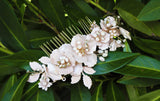Swarovski Freshwater Pearls Large Baroque Pink Flower Bridal Hair Comb, Wedding Hair Accessories, Bridal Hair piece, Wedding Hair Accessory.