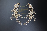 Swarovski Freshwater Pearls White Flower Petals Crystal, Long Bridal Jewelry Bridal Earrings Crystal Bridal Earrings Statement Earrings Cz