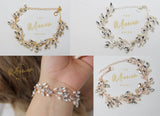 Swarovski Freshwater Pearls White Vine Crystal, Long Bridal Jewelry Bridal Earrings Crystal Bridal Earrings Statement Earrings Cz