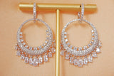 Water Drop Crystal/Diamond Earrings, Long Bridal Jewelry, Bridal Earrings, Crystal Bridal Earrings, Statement Earrings Cz