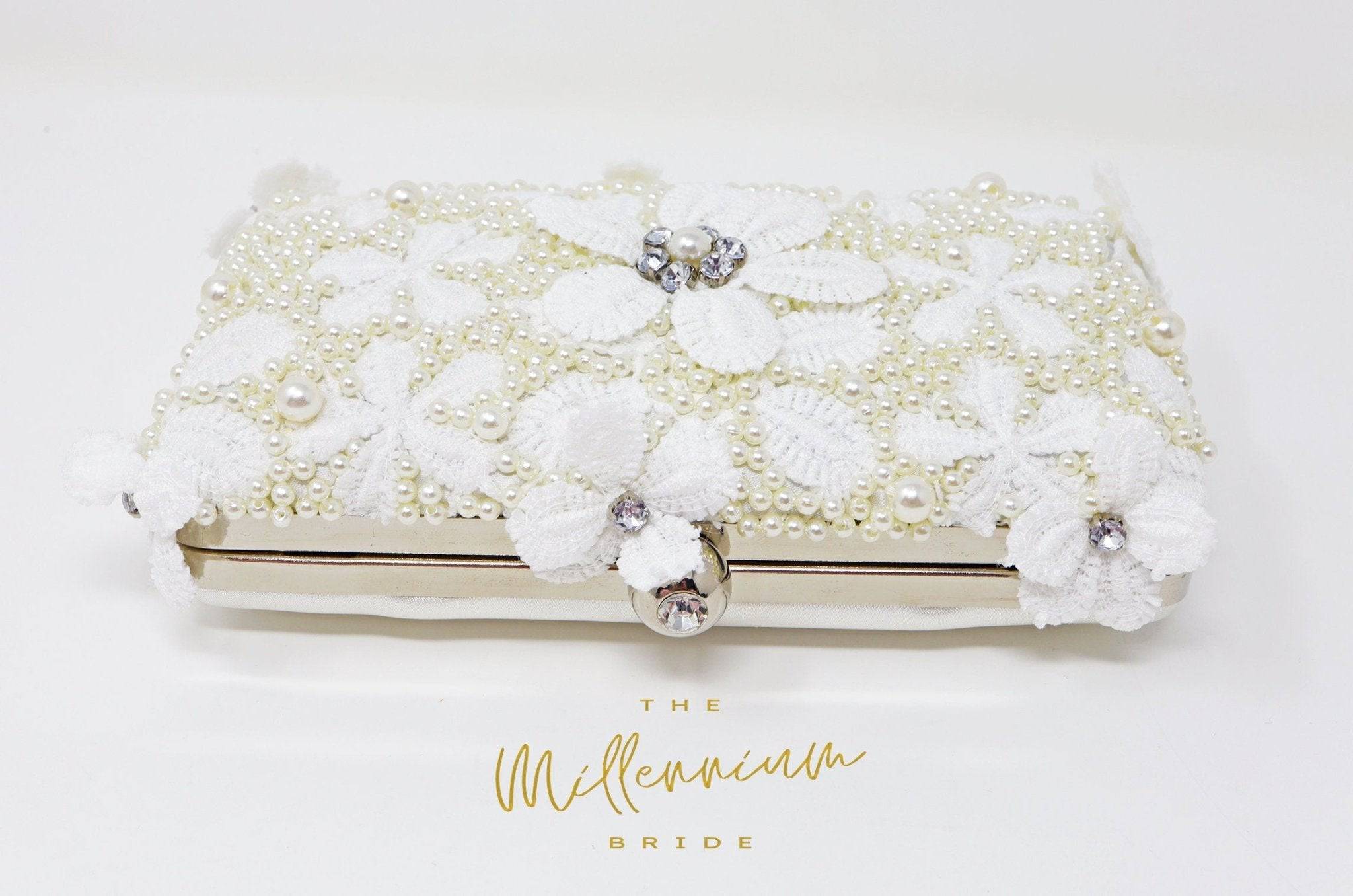 Buy White Bridal Clutch Online In India - Etsy India